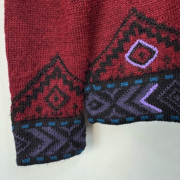 Tabask Size Small Cardigan Sweater Art Alpaca Blend Handmade In Peru Metal Clasp - Picture 6 of 7